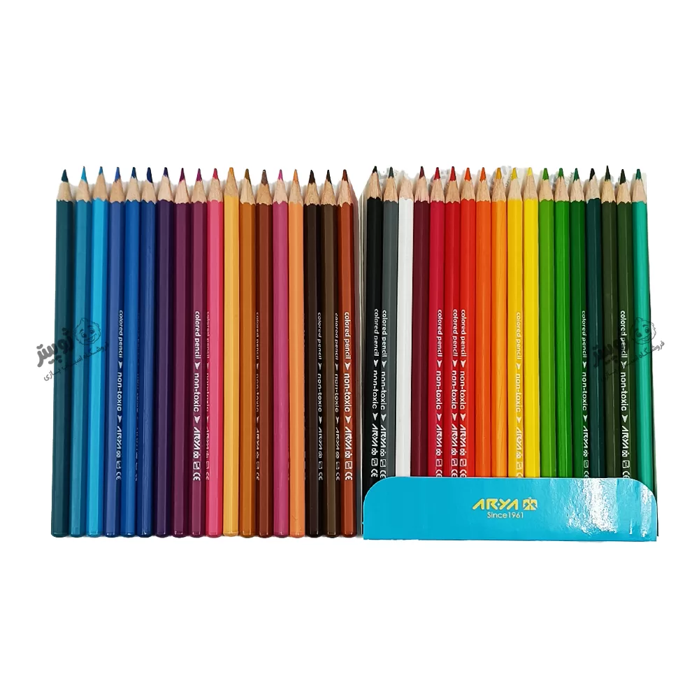 مداد رنگی ۳۶ مقوایی + تراش آریا