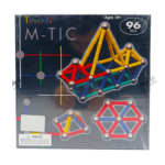 ساختنی مغناطیسی 96 تکه رنگارنگ