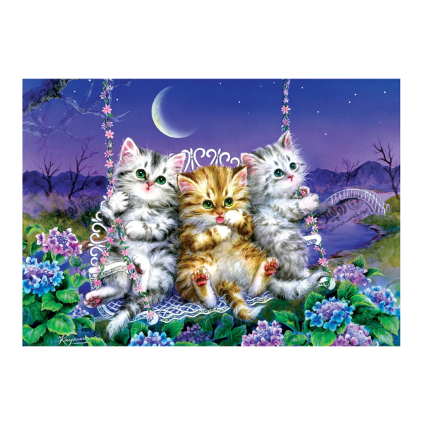 پازل 500 تکه Moonlight Swing Kittens